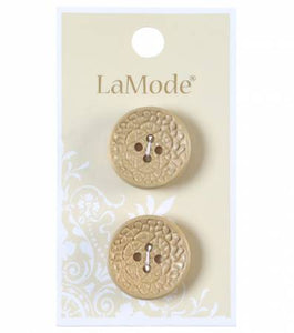 7/8" Tan Faux Leather Buttons | LaMode