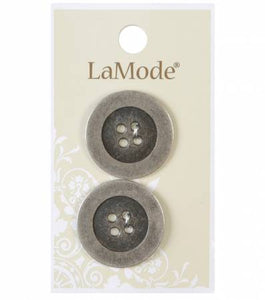 1"  Antique Silver Metal Buttons | LaMode