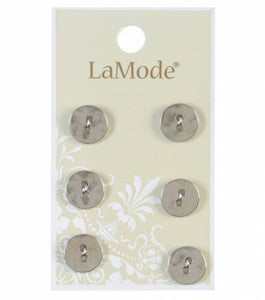 7/16" Hammered Silver Buttons | LaMode