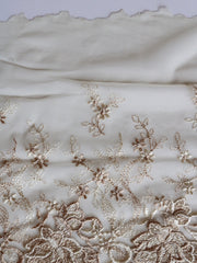 Load image into Gallery viewer, Sugar Cookie Beige 9" Wide Embroidered Lace Trim