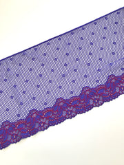 Load image into Gallery viewer, Purple & Red 8.5" Wide Stretch Lace