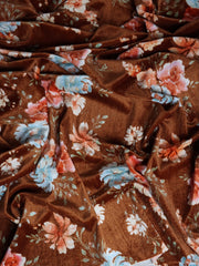 Load image into Gallery viewer, Marla on Sepia Brown Stretch Velvet