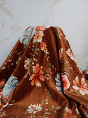 Load image into Gallery viewer, Marla on Sepia Brown Stretch Velvet