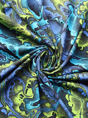 Load image into Gallery viewer, Blue/Lime Basalt Premium Athletic Nylon/Spandex