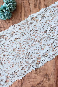 Ice Blue 7.5" Wide Stretch Lace