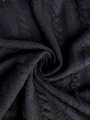 Load image into Gallery viewer, Black Cables Quilted Knit | By The Half Yard