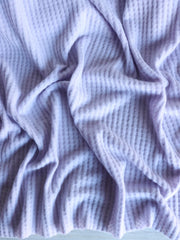 Load image into Gallery viewer, Light Lavender Brushed Waffle Sweater Knit
