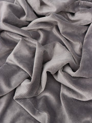 Load image into Gallery viewer, Grey Stretch Velour Corduroy