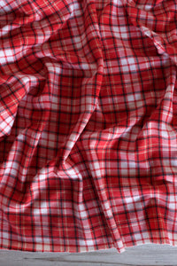 Red Mini Plaid French Terry