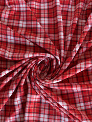 Load image into Gallery viewer, Red Mini Plaid French Terry