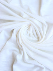 Load image into Gallery viewer, 1YD PRECUT; Ivory Rayon Spandex Slub Jersey