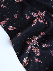 Load image into Gallery viewer, Aisling on Black Swiss Dot Rayon Crepon