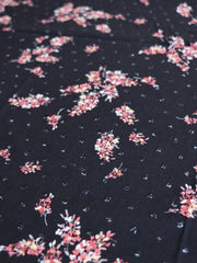 Load image into Gallery viewer, Aisling on Black Swiss Dot Rayon Crepon