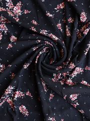 Load image into Gallery viewer, Aisling on Black Swiss Dot Rayon Crepon