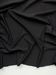 Load image into Gallery viewer, 2YD 30IN REMNANT; Black Crosshatch Nylon Spandex Tricot