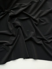Load image into Gallery viewer, Black Ribbed Polyester Spandex Tricot