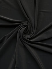 Load image into Gallery viewer, Black Ribbed Polyester Spandex Tricot