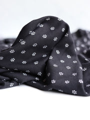 Load image into Gallery viewer, Flower Stamp on Black Double Brushed Poly