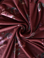 Load image into Gallery viewer, Gwen Floral on Dark Rust French Terry