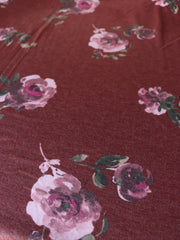 Load image into Gallery viewer, Gwen Floral on Dark Rust French Terry