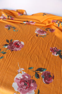 Gwen Floral on Turmeric French Terry