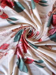 Load image into Gallery viewer, 2YD PRECUT; Estelle Floral on Ivory French Terry