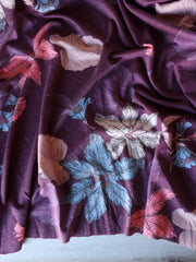 Load image into Gallery viewer, Estelle Floral on Violet French Terry