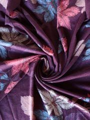 Load image into Gallery viewer, Estelle Floral on Violet French Terry