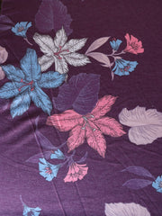 Load image into Gallery viewer, Estelle Floral on Violet French Terry