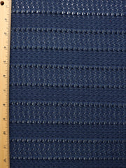 Load image into Gallery viewer, Navy Stitch Sampler Stripe Lace