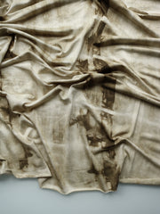 Load image into Gallery viewer, Olive Tie Dye Rayon Spandex Jersey