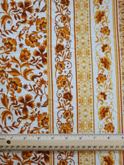 Load image into Gallery viewer, Mustard/Ivory Boho Vertical Stripe Double Brushed Poly