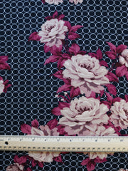 Load image into Gallery viewer, Taupe Floral Cleo Double Brushed Poly