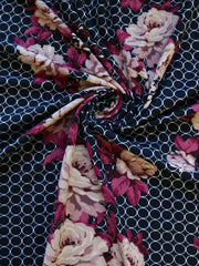 Load image into Gallery viewer, Taupe Floral Cleo Double Brushed Poly