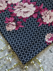 Load image into Gallery viewer, Taupe Floral Cleo Double Brushed Poly