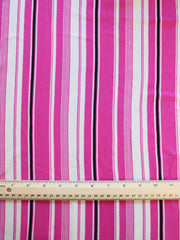 Load image into Gallery viewer, Pink/Black/White Vertical Stripe Double Brushed Poly