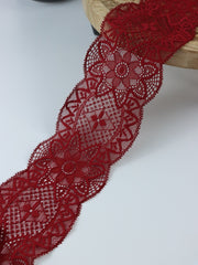 Load image into Gallery viewer, Red Dahlia 3" Wide Stretch Lace
