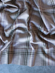 Load image into Gallery viewer, Oatmeal & Olive Plaid Yarn Dyed Jacquard Knit