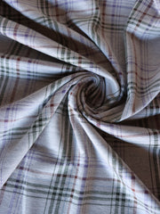 Load image into Gallery viewer, Oatmeal & Olive Plaid Yarn Dyed Jacquard Knit