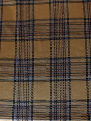 Load image into Gallery viewer, Mustard & Umber Plaid Yarn Dyed Jacquard Knit