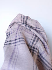 Load image into Gallery viewer, Blush & Denim Plaid Yarn Dyed Jacquard Knit