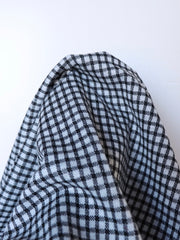 Load image into Gallery viewer, Black & White Mini Check Plaid Yarn Dyed Jacquard Knit