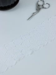 Load image into Gallery viewer, White 2.5" Wide Stretch Lace