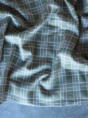 Load image into Gallery viewer, Lichen & Ivory Plaid Yarn Dyed Jacquard Knit