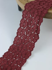 Load image into Gallery viewer, Marsala 2.5" Wide Stretch Lace