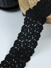 Load image into Gallery viewer, Black 2.5" Wide Stretch Lace