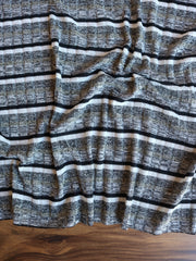 Load image into Gallery viewer, Black/Ivory & Gold Lurex Rib Sweater Knit