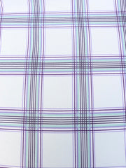 Load image into Gallery viewer, Blue/Navy Plaid Yummy 2x1 Rib Knit