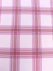 Load image into Gallery viewer, Pink/Mauve Plaid Yummy 2x1 Rib Knit