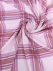 Load image into Gallery viewer, Pink/Mauve Plaid Yummy 2x1 Rib Knit
